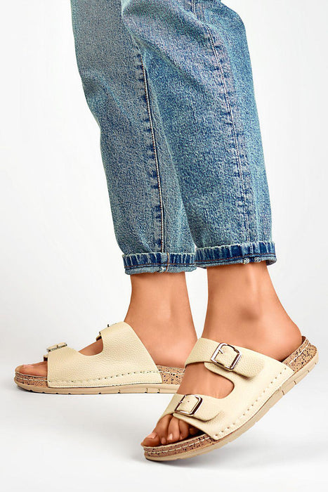 Sustainable Chic Leather Platform Slides for Effortless Summer Style