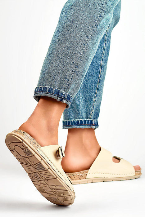 Sustainable Chic Leather Platform Slides for Effortless Summer Style