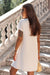 Chic Polish Flare Dress in Cream - Timeless Design