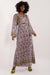 Vibrant Print Envelope Neckline Maxi Dress - Elegant Feminine Style