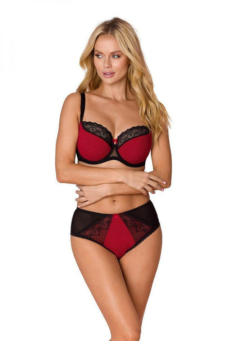 Charming Red Dot Lace Bra