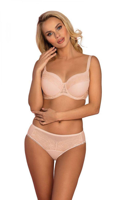 Vena Powder Pink Lace Padded Bra - Sublime Sophistication