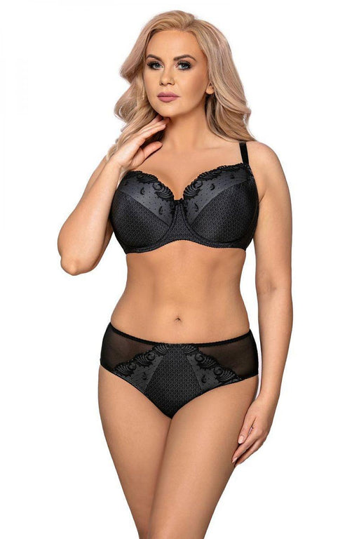 Sophisticated Embroidered Padded Bra with Adjustable Straps