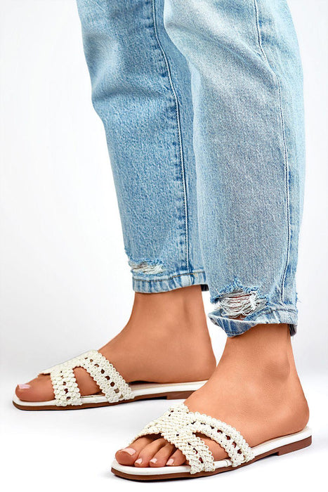 Lace-Trimmed Chic Flip-Flops