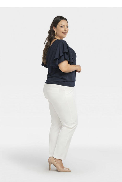 Elegant Plus Size V-Neck Blouse by Karko