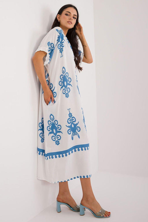 Vibrant Boho Midi Dress for Summer Elegance