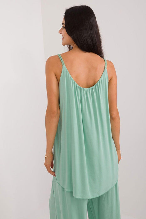 Elegant Summer Strapless Viscose Blouse