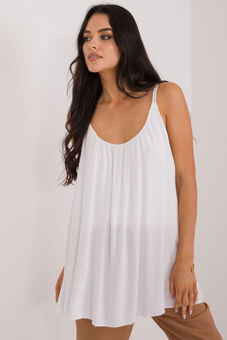 Elegant Summer Strapless Viscose Blouse