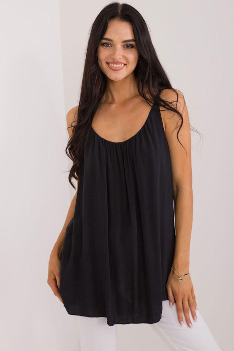 Elegant Summer Strapless Viscose Blouse