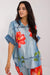 Vibrant Print Short Sleeve Women's Shirt with Contemporary Style