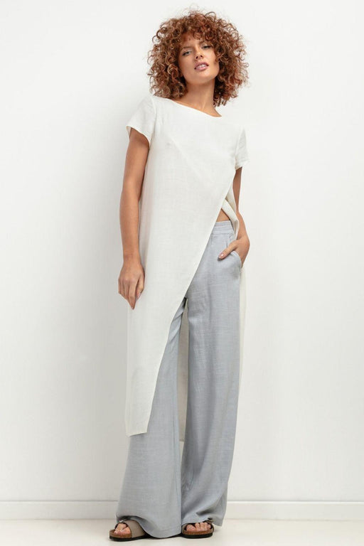 Breezy Viscose and Linen Summer Tunic - Ethereal Charm