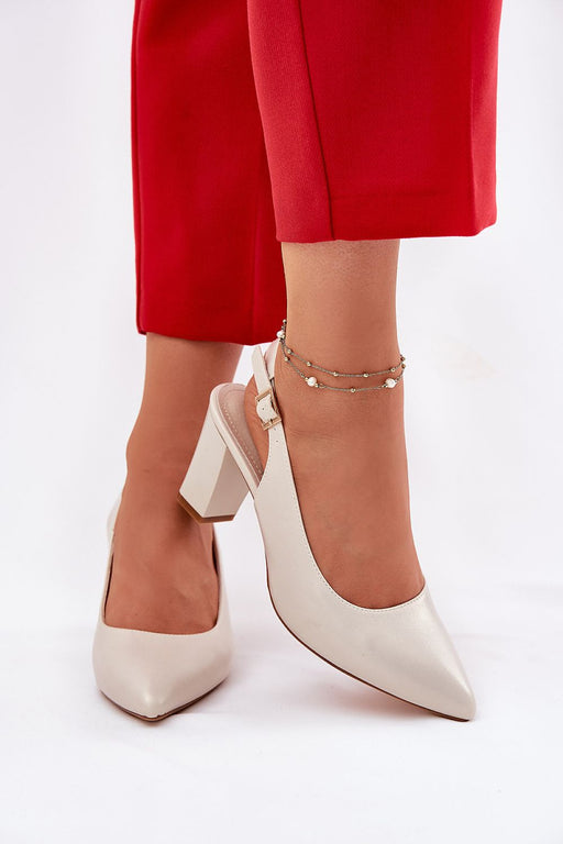 Block heel pumps model 211980