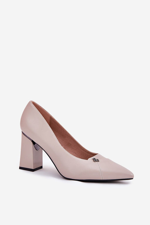 Block heel pumps model 211982