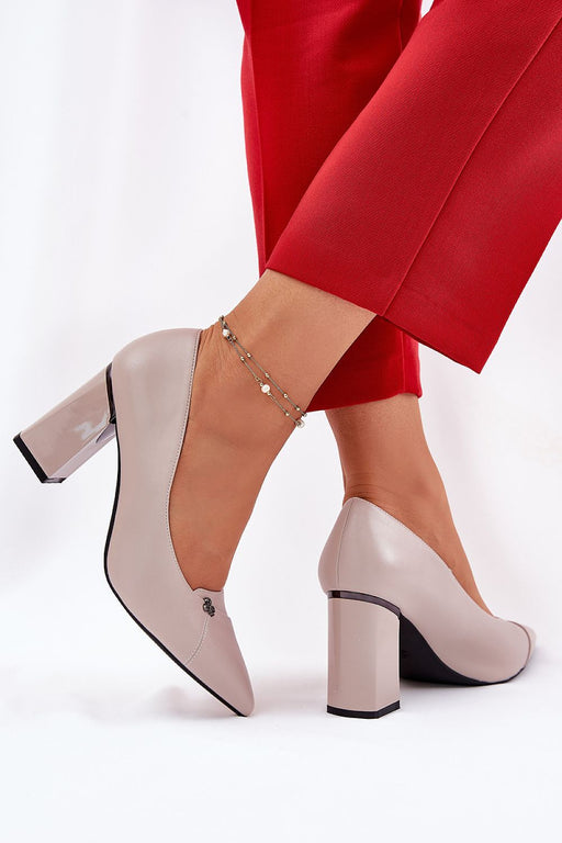 Block heel pumps model 211982