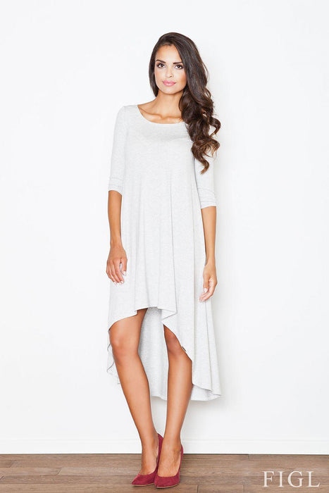 Elegant Asymmetrical Draped Daydress for Effortless Style