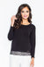 Lace-Trimmed Sweatshirt Blouse: Contemporary Elegance by Figl