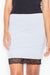 Elegant Lace-Trimmed Pencil Skirt by Figl