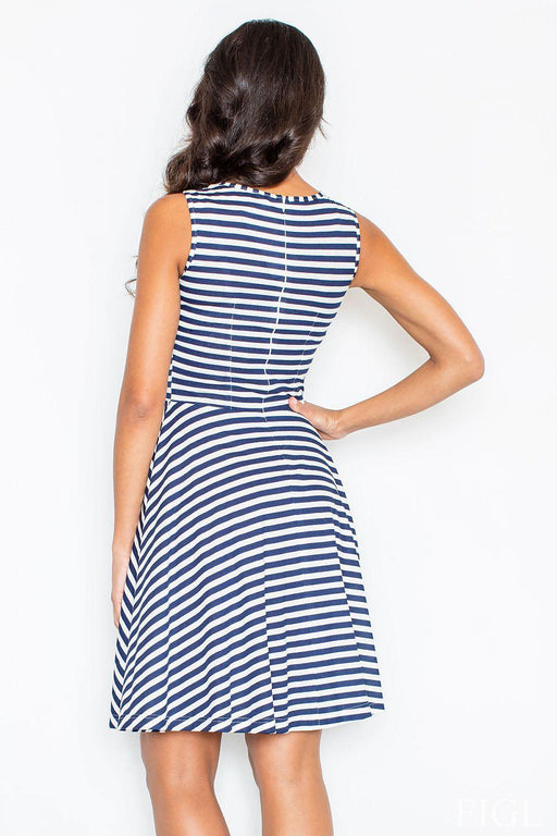 Coastal Charm Navy Striped Daydress