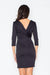 Enhanced Silhouette Knee-Length Dress with Buffet Sleeves