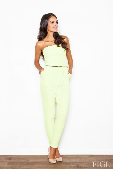 Elegant Sleeveless Jumpsuit with Chic Pockets and Waist-Cinching Belt