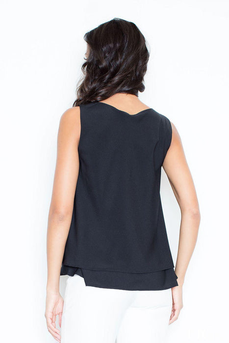 Elegant Double-Layered Rib-Knit Camisole by Figl