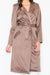 Elegant Knit Coat with Waist Tie - Figl 50058