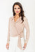 Elegant Crepe Blouse with Stylish Waist-Tie Detail & Comfortable Spandex Blend