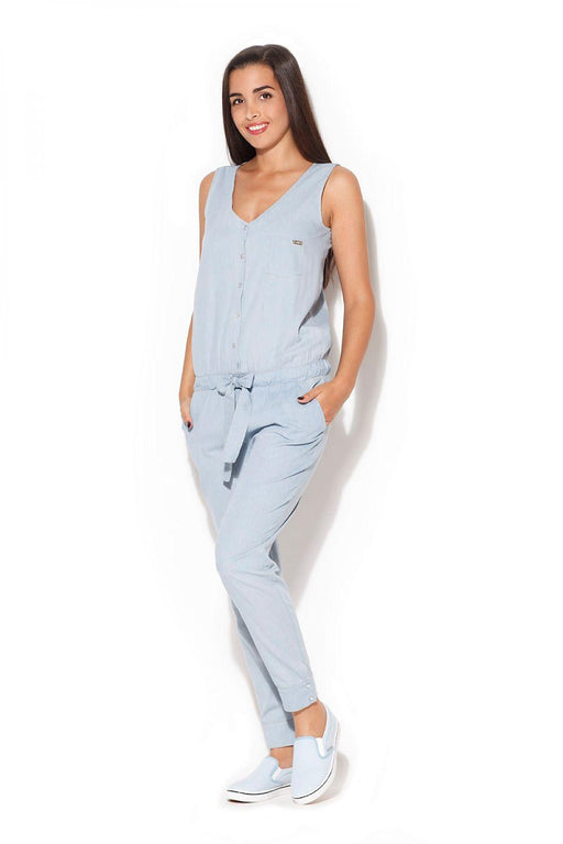 Chic Pearl-Embellished Women's Cotton Denim Overalls for Effortless Style