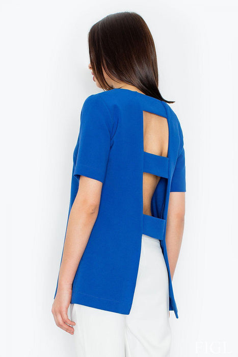 Chic Knit Top with Striking Back Cut-Outs by Figl