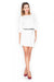 Chic Cotton Day Dress with Elbow-Length Sleeves and Tied Waist