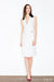 Chic Sleeveless Daydress with Envelope Cut and Button Detail by Figl