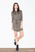 Chic Elegance: Luxe Suede Daydress with Sophisticated Stand-Up Collar