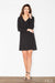 Sophisticated Long Sleeve Day Dress with Scoop Neckline - Figl Collection