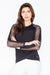 Elegant Long Sleeve Blouse with Sheer Inserts - Women's Fashion Essential