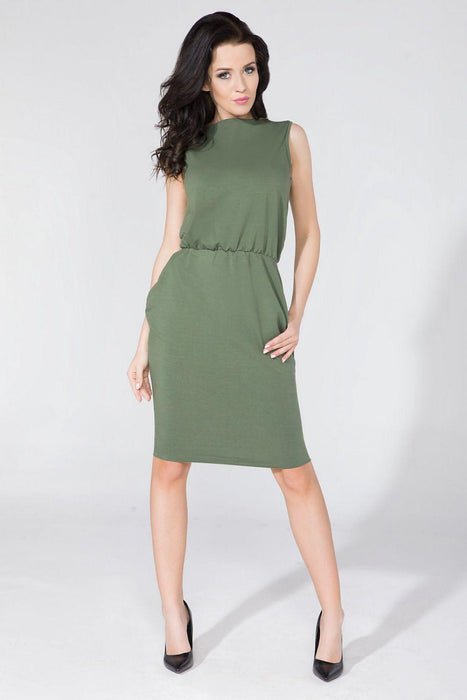 Elegant Knit Daydress with Concealed Pockets - Tessita Design 58992