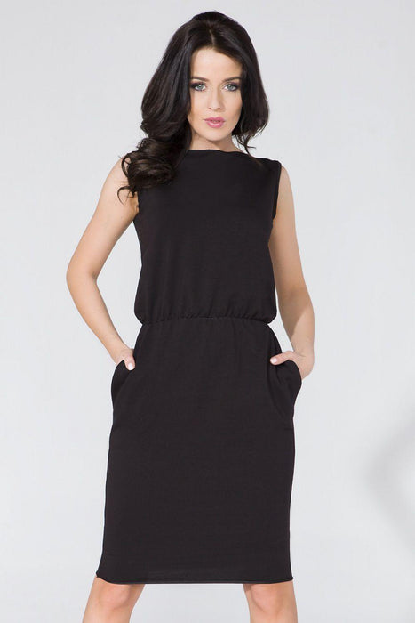 Tessita Knit Day Dress: Effortlessly Chic Silhouette Enhancer