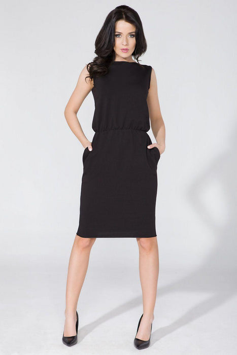 Tessita Knit Day Dress: Effortlessly Chic Silhouette Enhancer