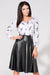 Sustainable Chic Eco-Leather Skirt with Stylish Zipper Accent - Tessita 61688 Supreme