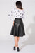 Sustainable Chic Eco-Leather Skirt with Stylish Zipper Accent - Tessita 61688 Supreme