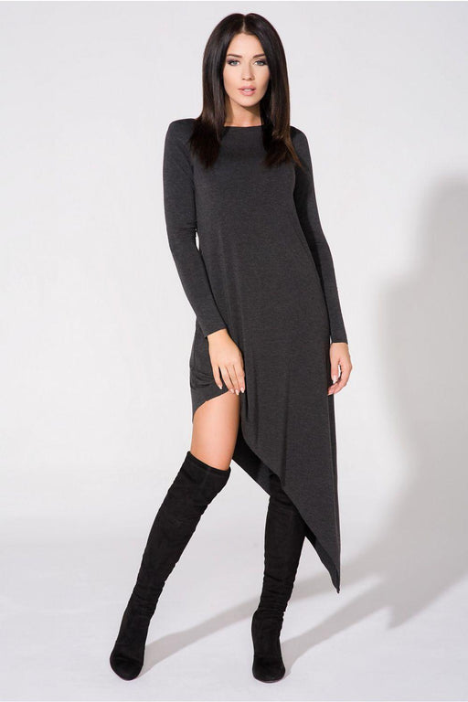 Asymmetrical Knit Dress - Modern Evening Elegance 61700 Tessita