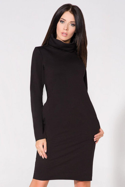 Chic Chimney Knit Dress with Pockets - Model 61725 Tessita Enhanced