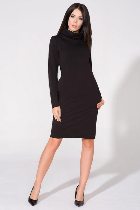 Chic Chimney Knit Dress with Pockets - Model 61725 Tessita Enhanced