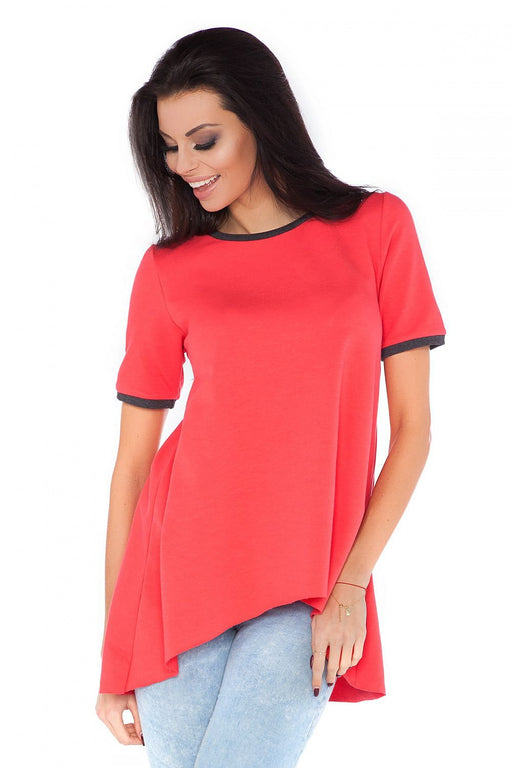 Chic Casual Short Sleeve Tunic Blouse