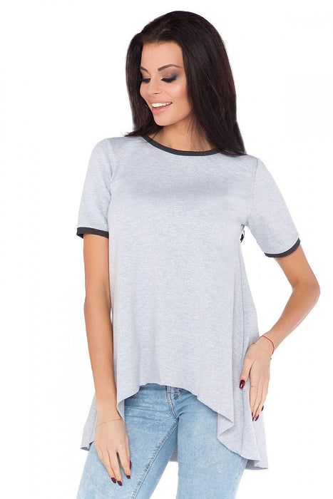 Chic Casual Short Sleeve Tunic Blouse