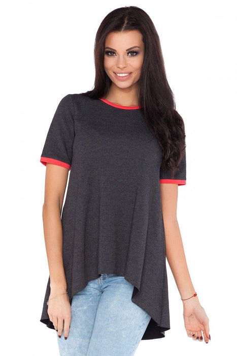 Chic Casual Short Sleeve Tunic Blouse