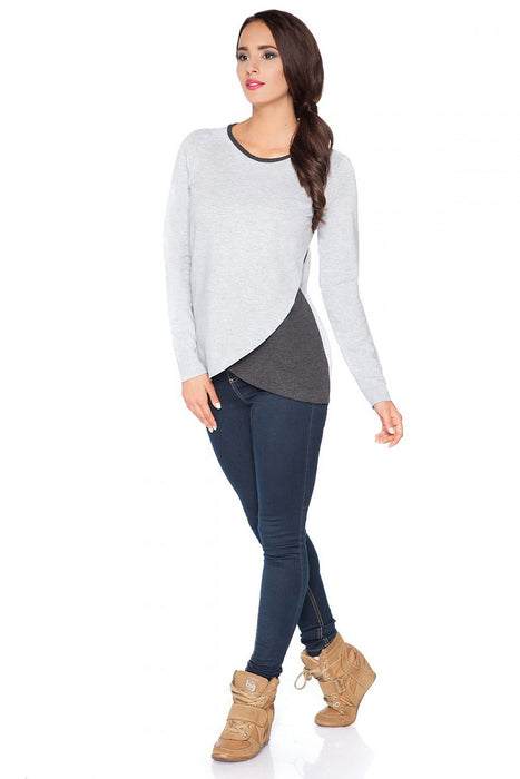 Raw Edge Knit Blouse - Effortless Chic for Every Occasion