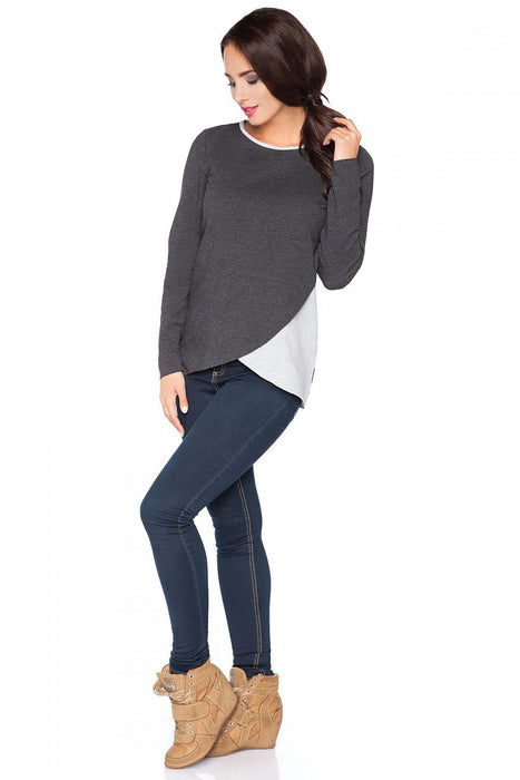 Raw Edge Knit Blouse - Effortless Chic for Every Occasion