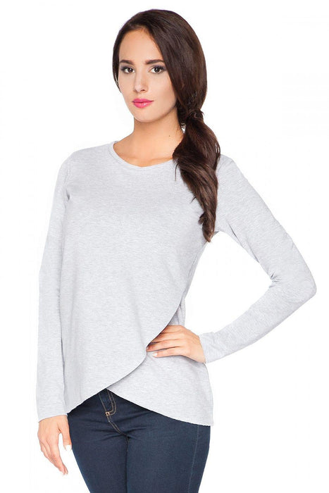 Raw Edge Knit Blouse - Effortless Chic for Every Occasion