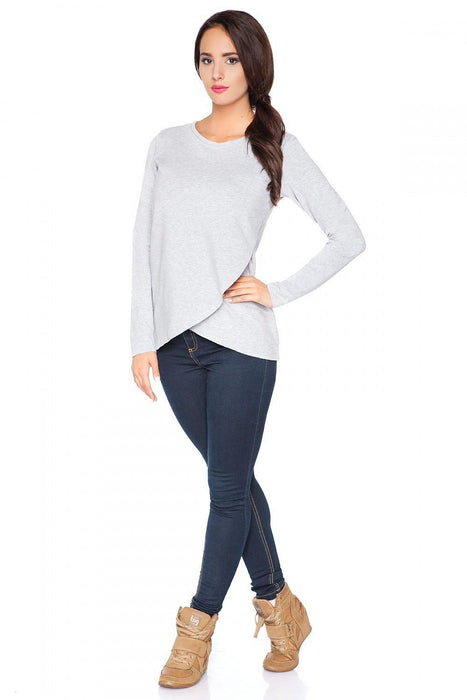 Raw Edge Knit Blouse - Effortless Chic for Every Occasion