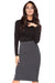 Sporty Chic Knit Pencil Skirt